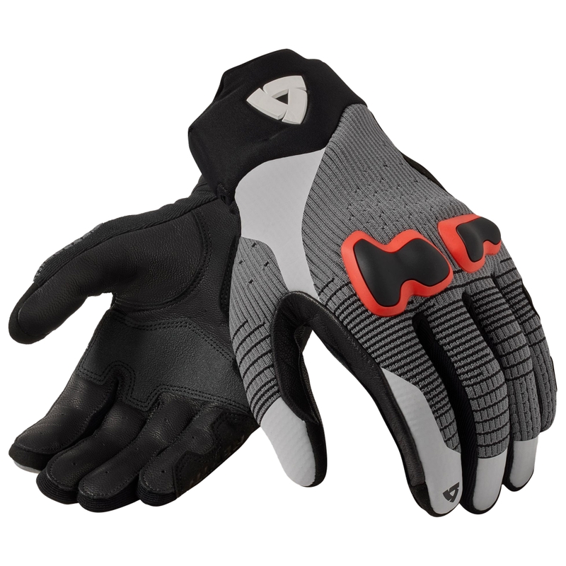 Guantes de moto Revit Kinetic 2 gris-rojo