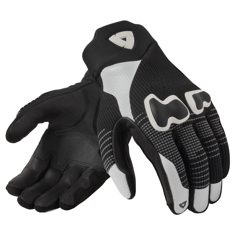 Guantes de moto Revit Kinetic 2 negro-blanco