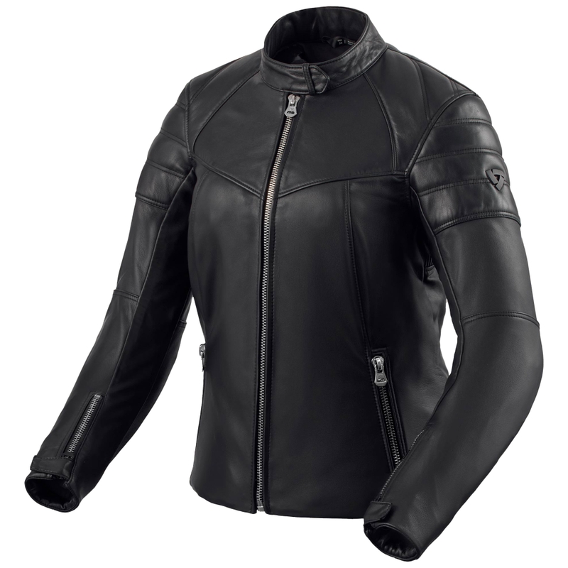 Chaqueta de moto de cuero negra para mujer de Revit London