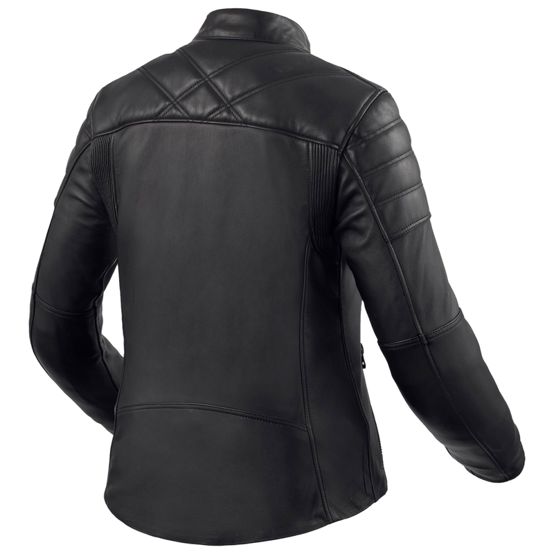 Chaqueta de moto de cuero negra para mujer de Revit London
