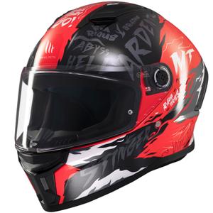 Casco integral de moto MT Stinger 2 Ardent negro-rojo