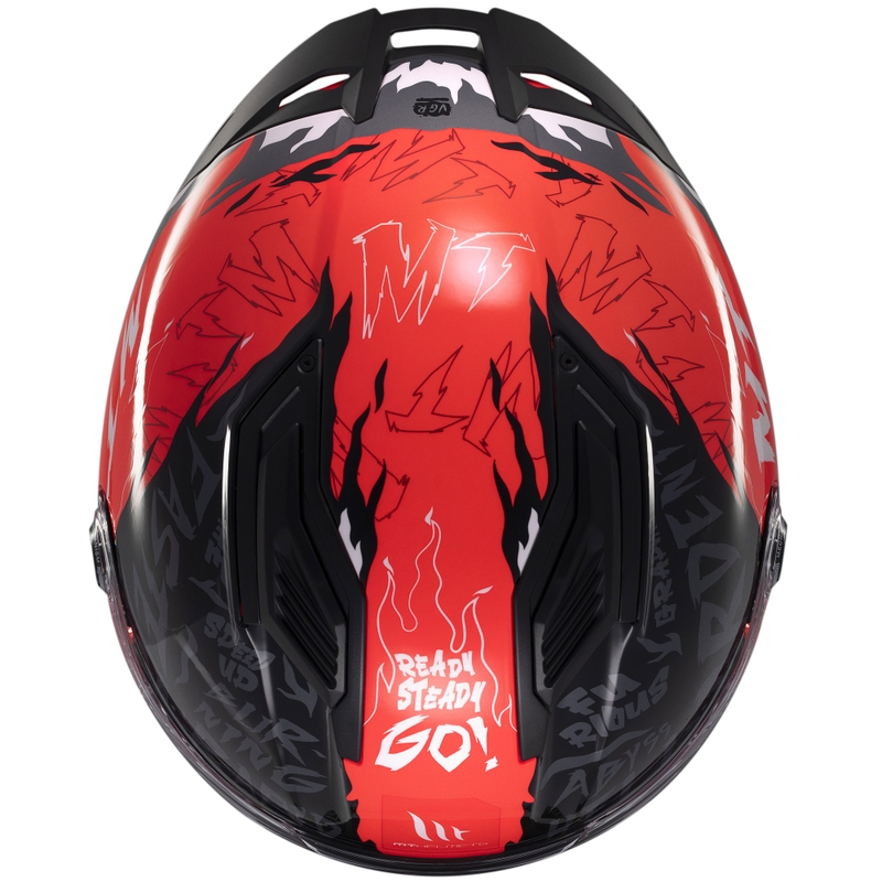 Casco integral de moto MT Stinger 2 Ardent negro-rojo