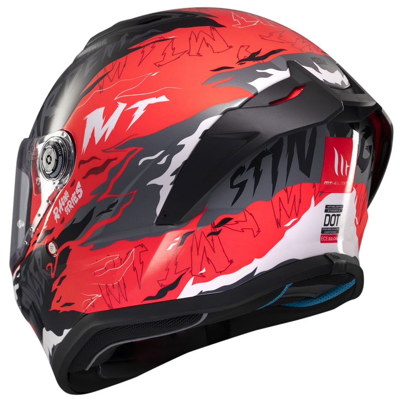 Casco integral de moto MT Stinger 2 Ardent negro-rojo