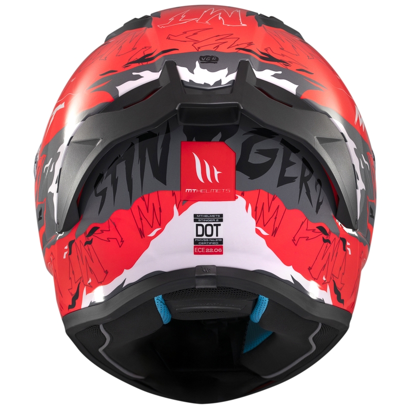 Casco integral de moto MT Stinger 2 Ardent negro-rojo