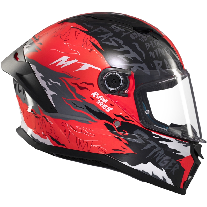 Casco integral de moto MT Stinger 2 Ardent negro-rojo