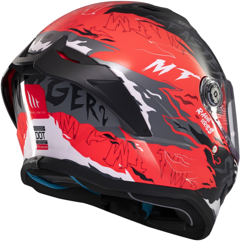 Casco integral de moto MT Stinger 2 Ardent negro-rojo