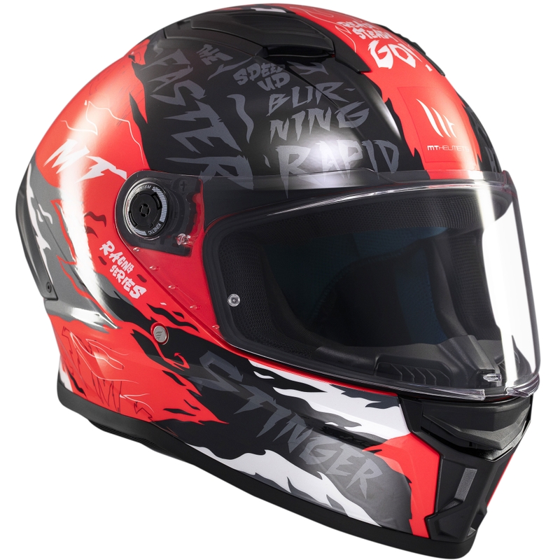 Casco integral de moto MT Stinger 2 Ardent negro-rojo
