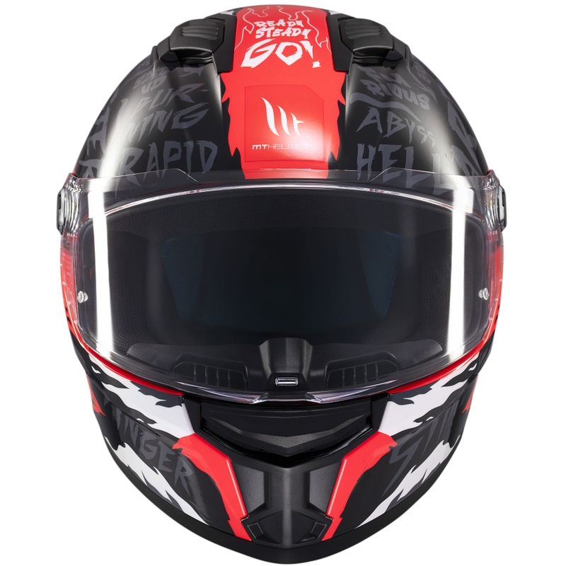 Casco integral de moto MT Stinger 2 Ardent negro-rojo