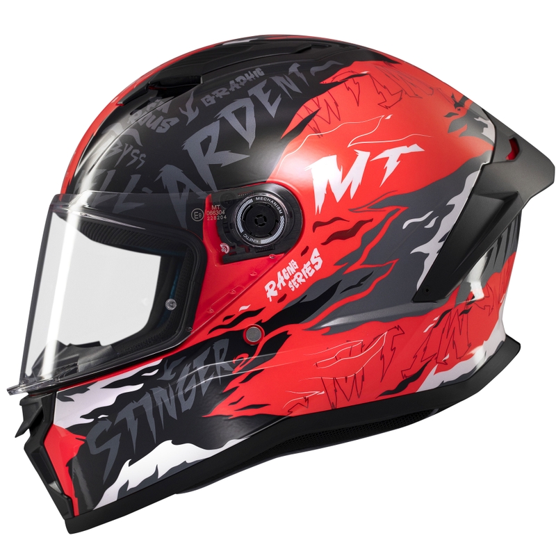 Casco integral de moto MT Stinger 2 Ardent negro-rojo