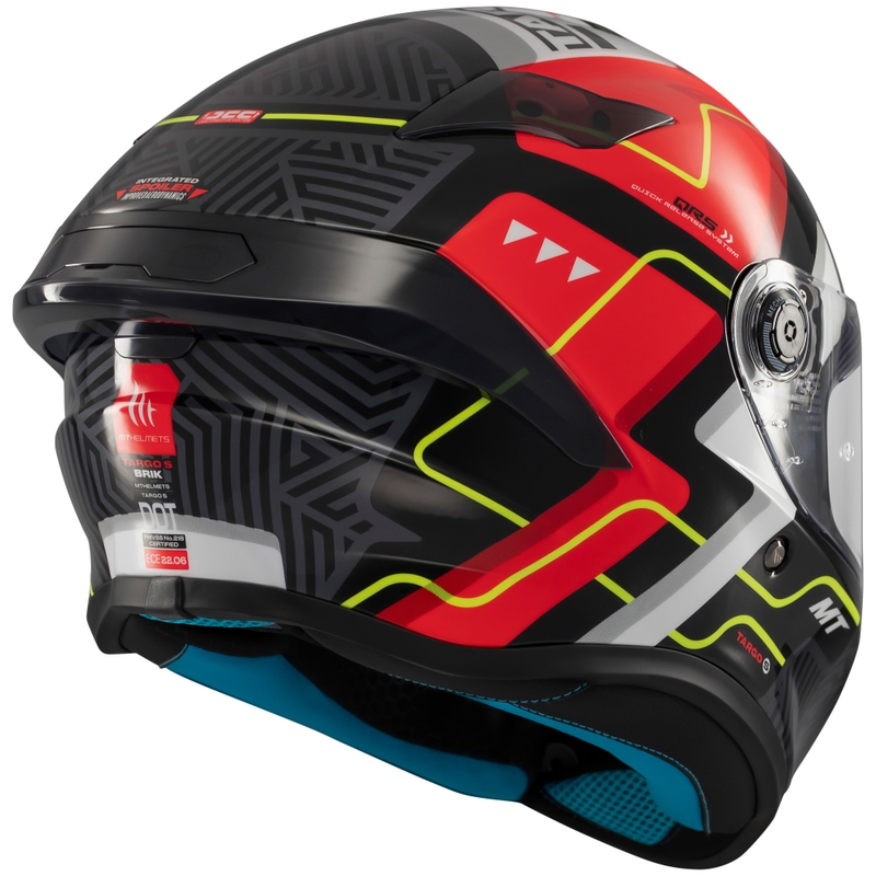 Casco de moto integral MT Targo S Brik negro brillante-rojo