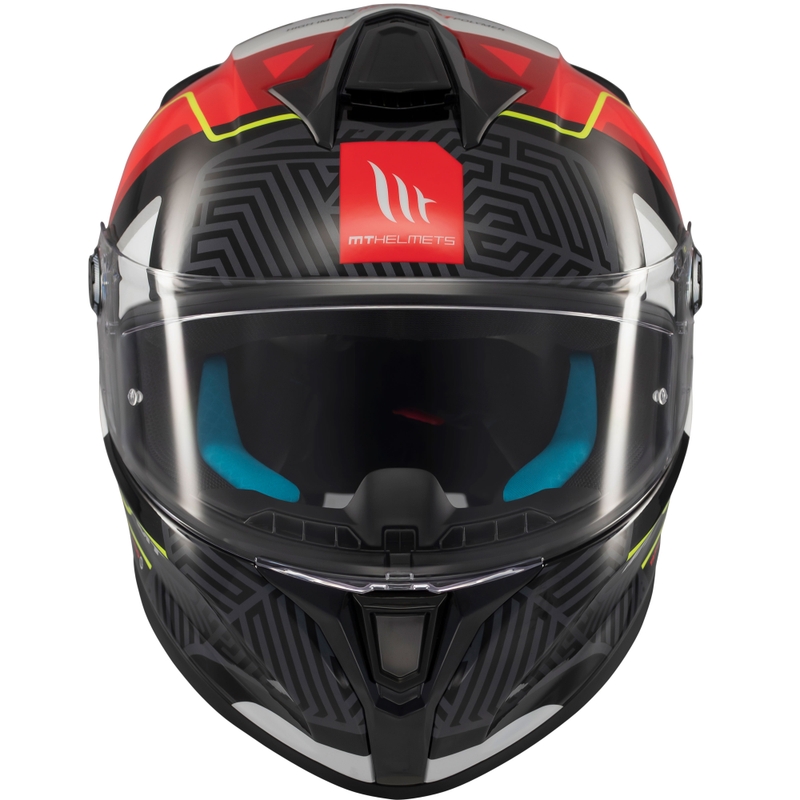 Casco de moto integral MT Targo S Brik negro brillante-rojo