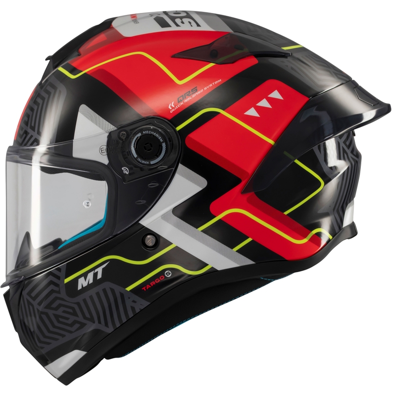 Casco de moto integral MT Targo S Brik negro brillante-rojo