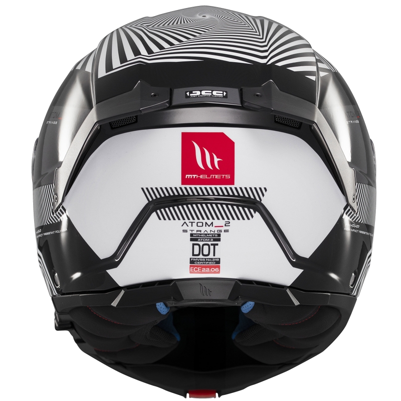 Casco de moto abatible MT Atom 2 SV Strange negro-blanco-gris