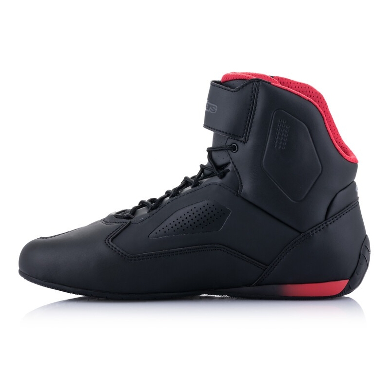 Botas de moto Alpinestars Faster-3 Rideknit en negro-rojo-amarillo fluorescente-gris