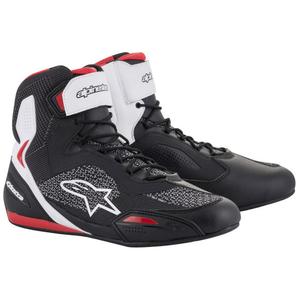 Botas de moto Alpinestars Faster 3 Rideknit en negro, blanco y rojo