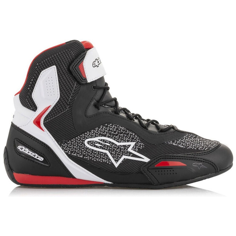 Botas de moto Alpinestars Faster 3 Rideknit en negro, blanco y rojo