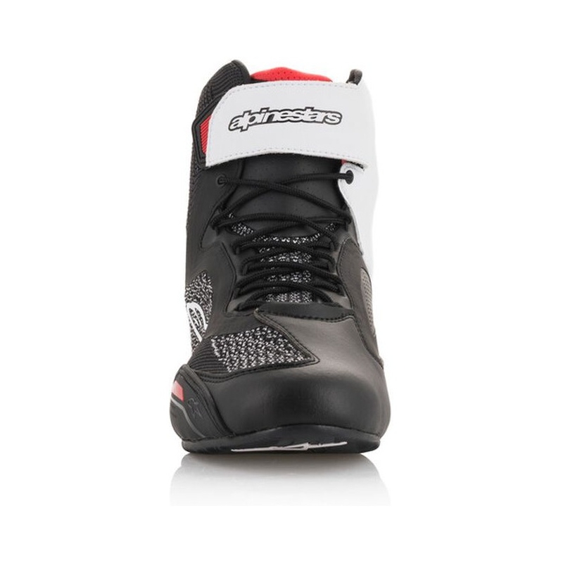 Botas de moto Alpinestars Faster 3 Rideknit en negro, blanco y rojo