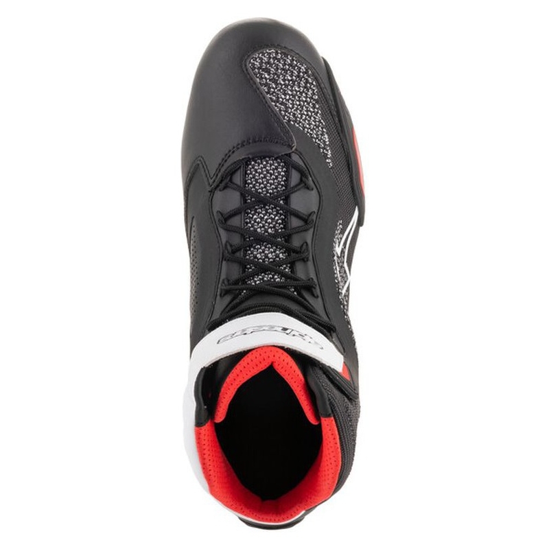 Botas de moto Alpinestars Faster 3 Rideknit en negro, blanco y rojo