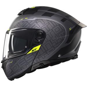 Casco de moto abatible MT Atom 2 SV Destiny negro mate-gris