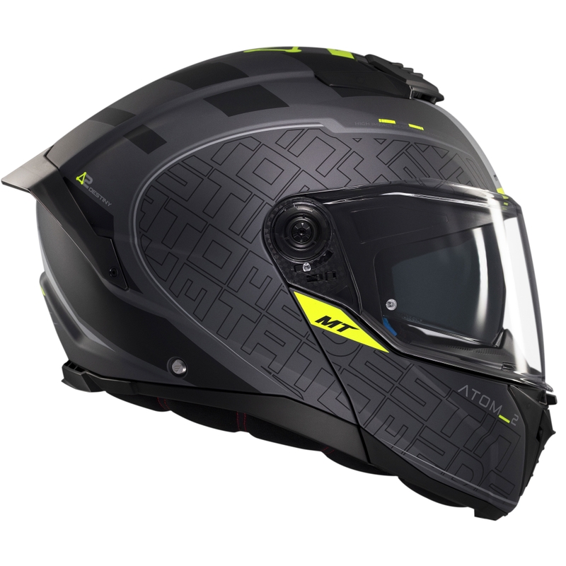 Casco de moto abatible MT Atom 2 SV Destiny negro mate-gris