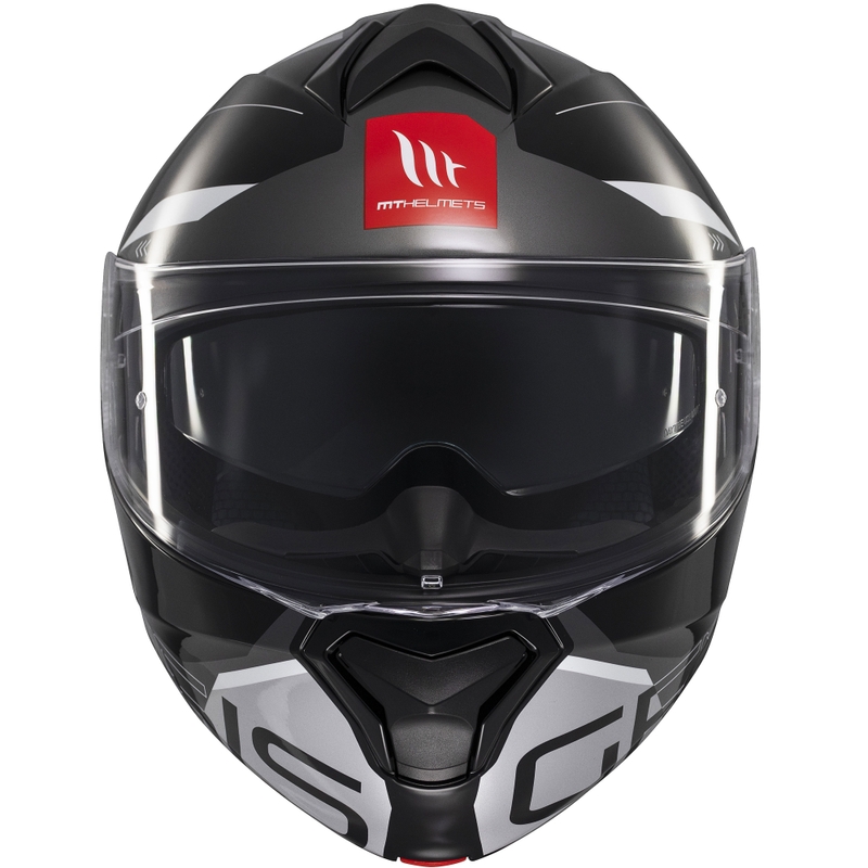 Casco de moto modular MT Genesis SV Atempo negro-gris