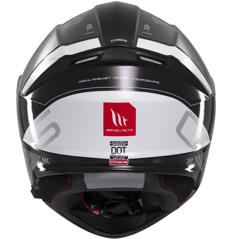Casco de moto modular MT Genesis SV Atempo negro-gris