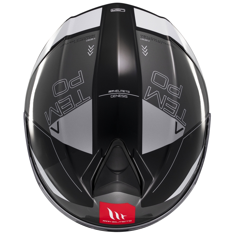 Casco de moto modular MT Genesis SV Atempo negro-gris