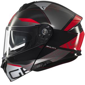 Casco de moto abatible MT Genesis SV Atempo negro-gris-rojo