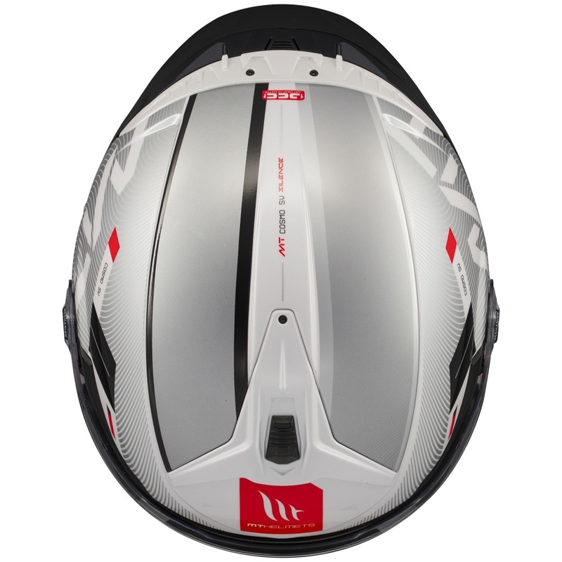 Casco de moto abierto MT Cosmo SV Silence blanco-gris