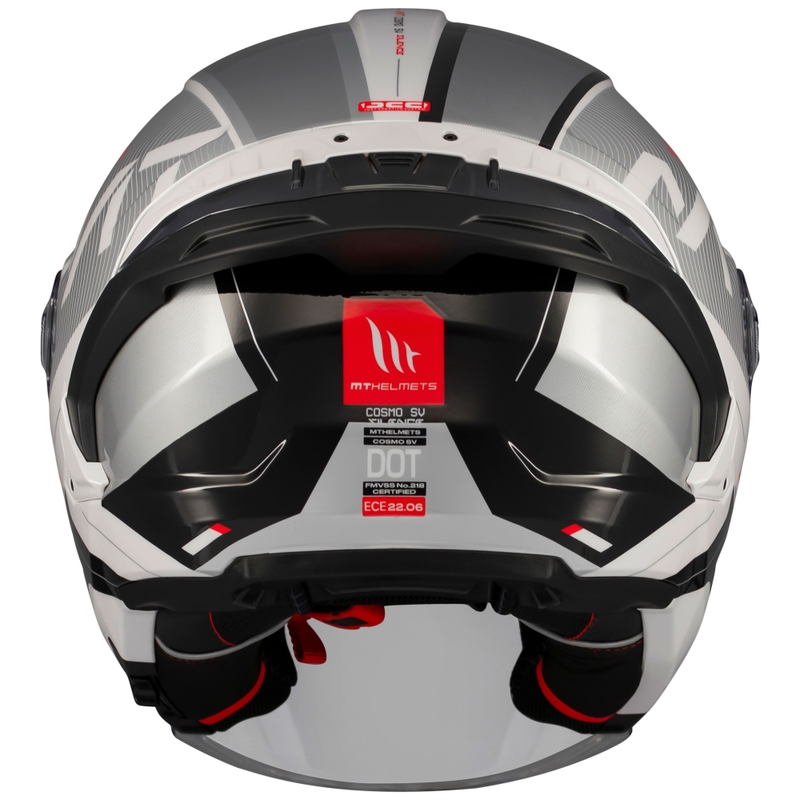 Casco de moto abierto MT Cosmo SV Silence blanco-gris