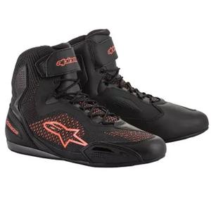 Botas de moto Alpinestars Faster 3 Rideknit negro-rojo fluorescente