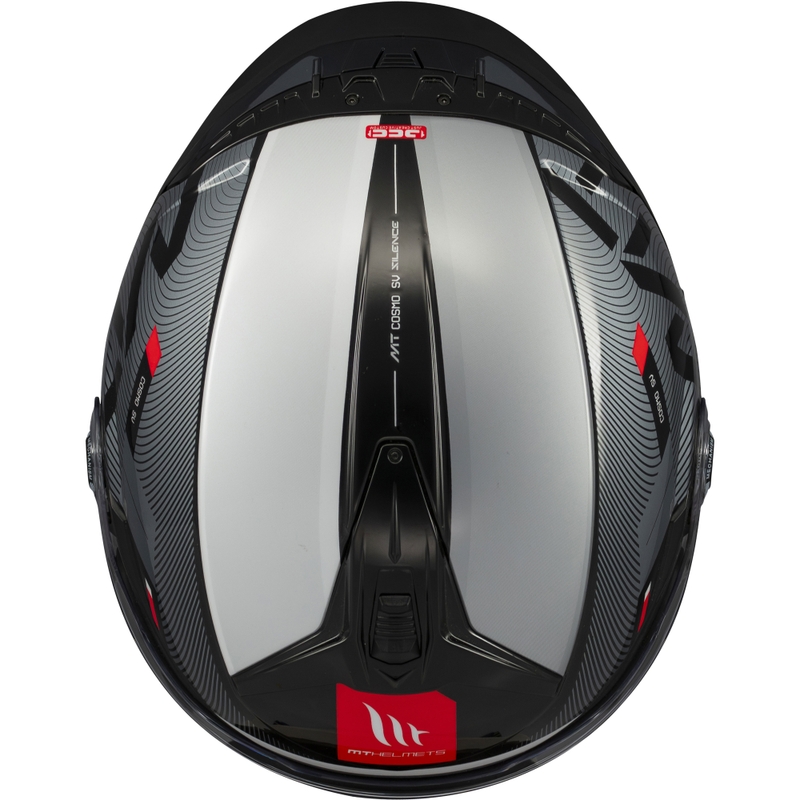 Casco de moto abierto MT Cosmo SV Silence negro-gris-blanco