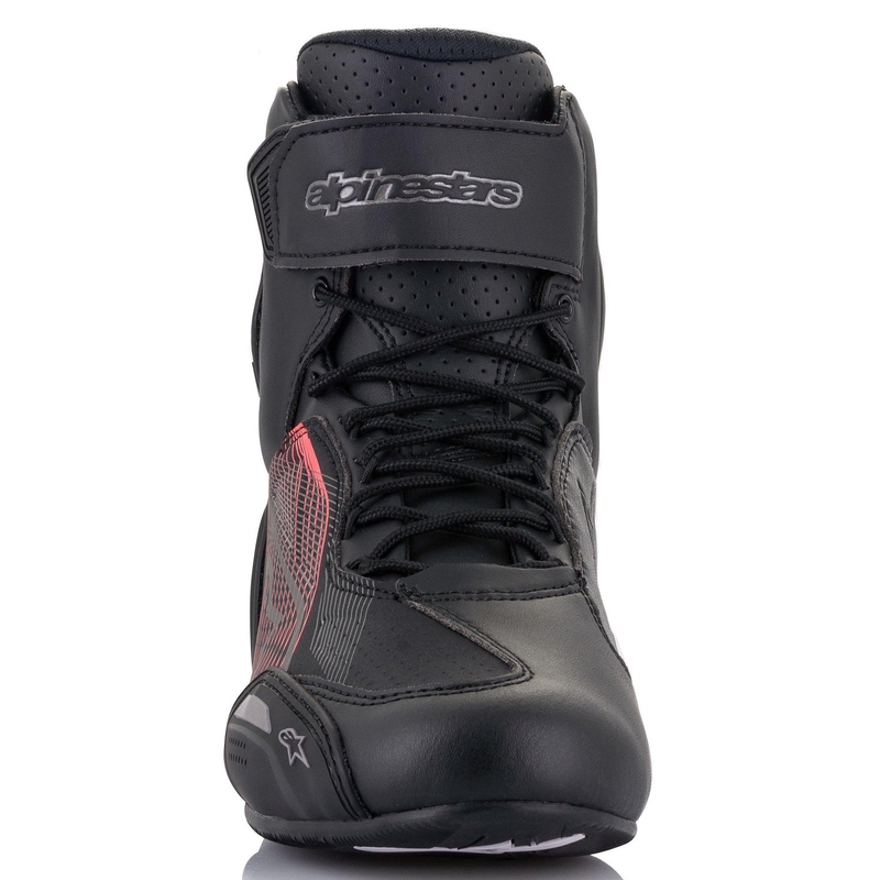 Botas de moto para mujer Alpinestars Stella Faster 3 en negro, plata y rosa