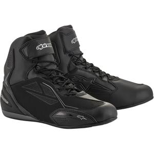 Botas de moto Alpinestars Stella Faster 3 Drystar para mujer, color negro y plateado