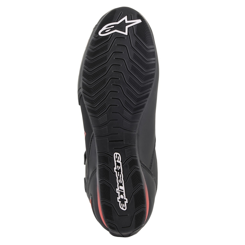 Botas de moto Alpinestars Faster 3 Drystar negro-rojo fluorescente
