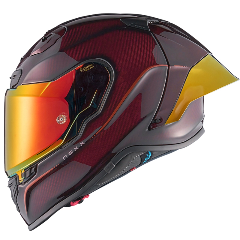 Casco integral de moto Nexx X.R3R Hagibis Carbon rojo