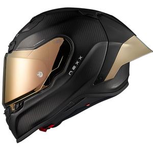 Casco integral de moto Nexx X.R3R Zero PRO 2 Carbon, dorado mate