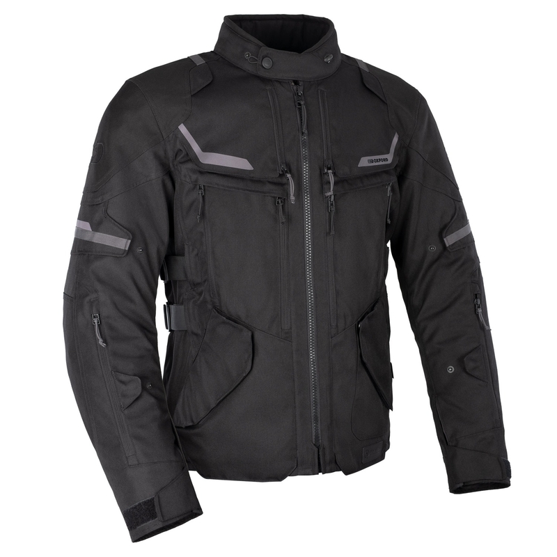 Chaqueta de moto Oxford Advanced Rockland Dry2Dry negra