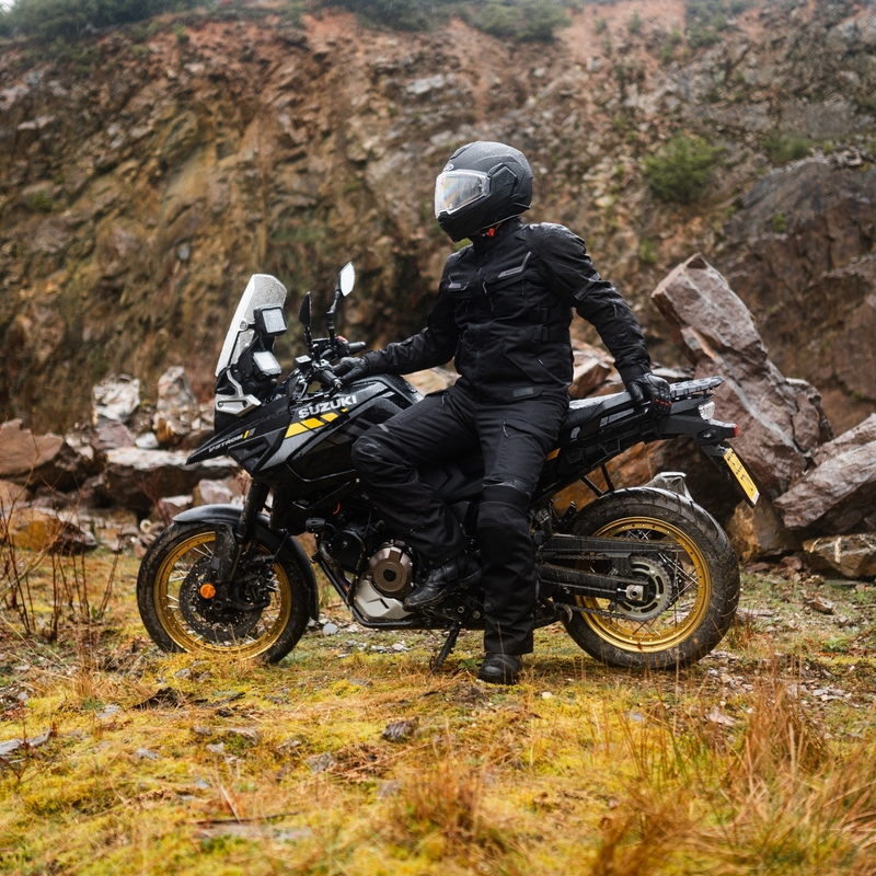 Chaqueta de moto Oxford Advanced Rockland Dry2Dry negra