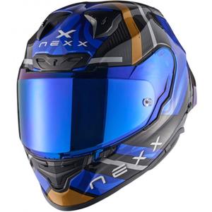 Casco integral de moto Nexx X.R3R Swirl azul oscuro