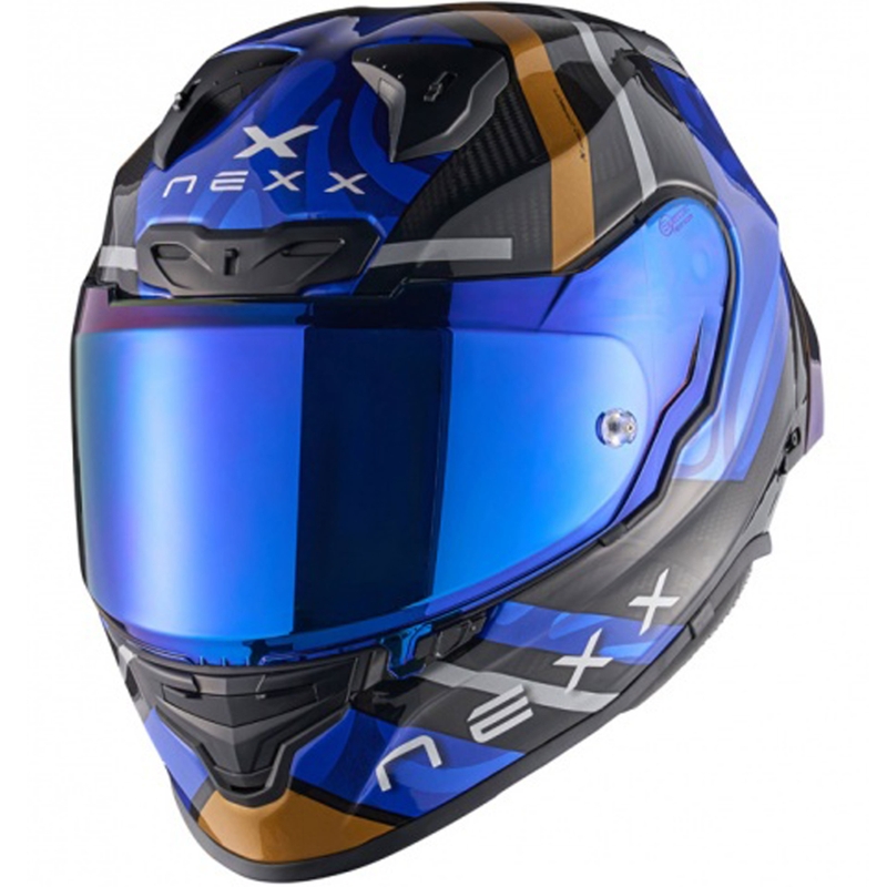 Casco integral de moto Nexx X.R3R Swirl azul oscuro
