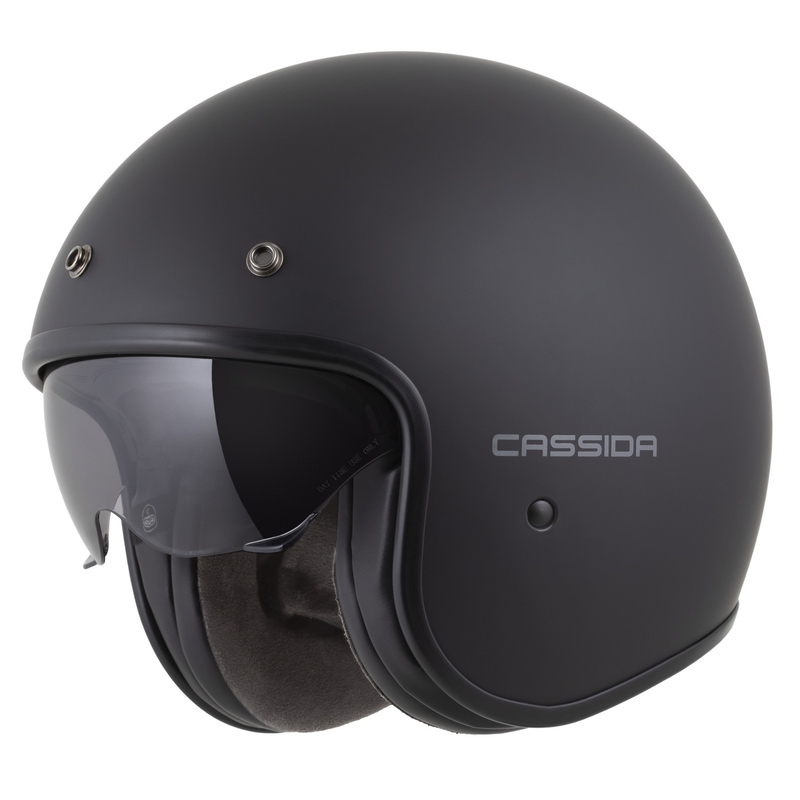 Casco abierto Cassida Oxygen 2.0 Solid (negro mate-gris oscuro)