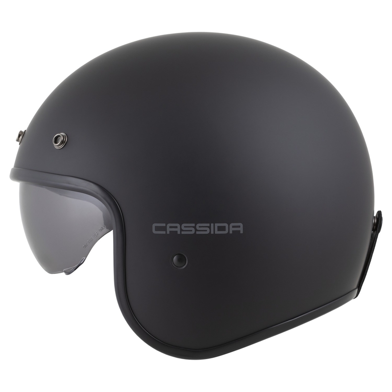 Casco abierto Cassida Oxygen 2.0 Solid (negro mate-gris oscuro)