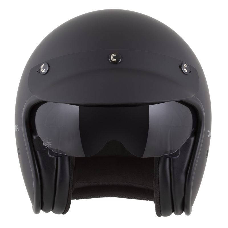 Casco abierto Cassida Oxygen 2.0 Solid (negro mate-gris oscuro)