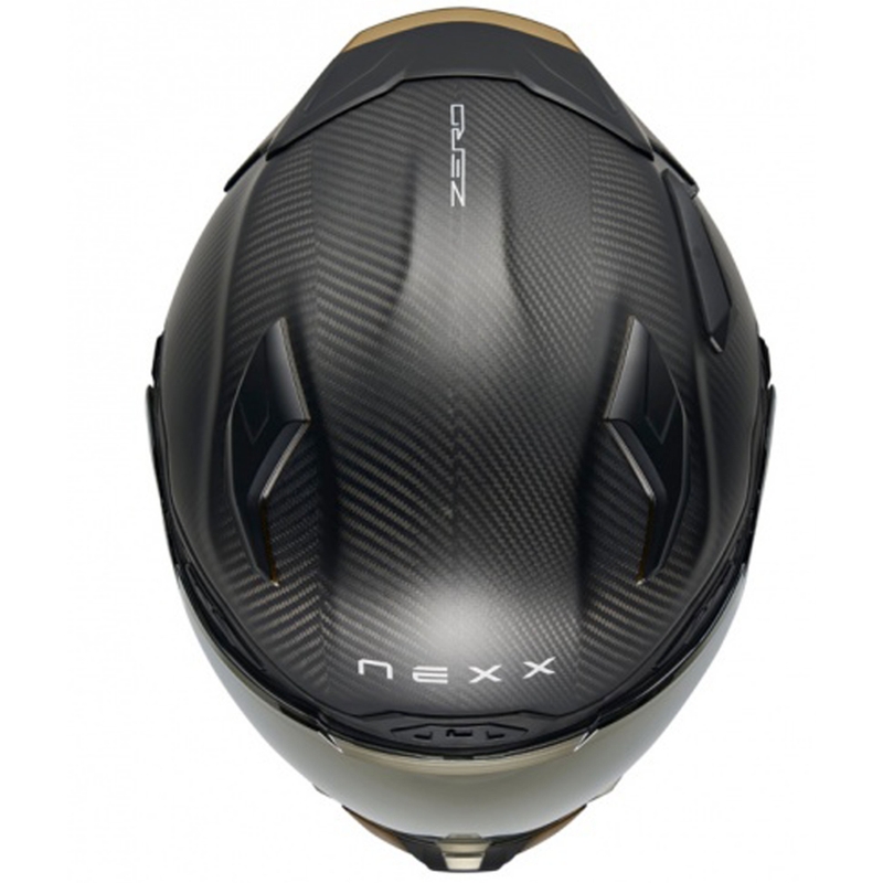 Casco integral de moto Nexx X.WST3 Zero PRO Carbon, dorado mate