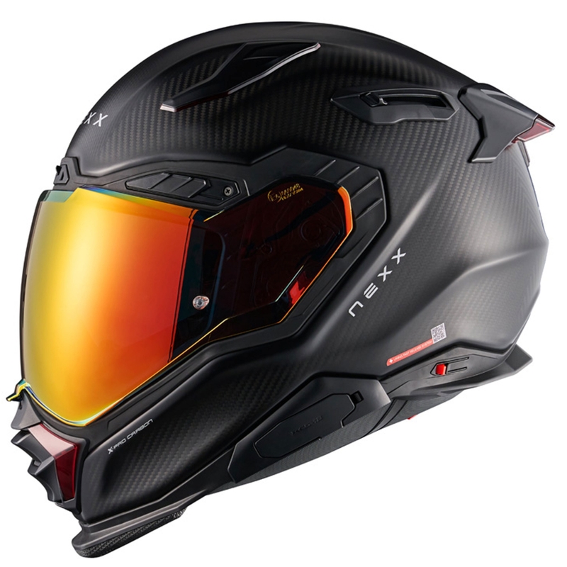 Casco integral de moto Nexx X.WST3 Zero PRO Carbon rojo mate