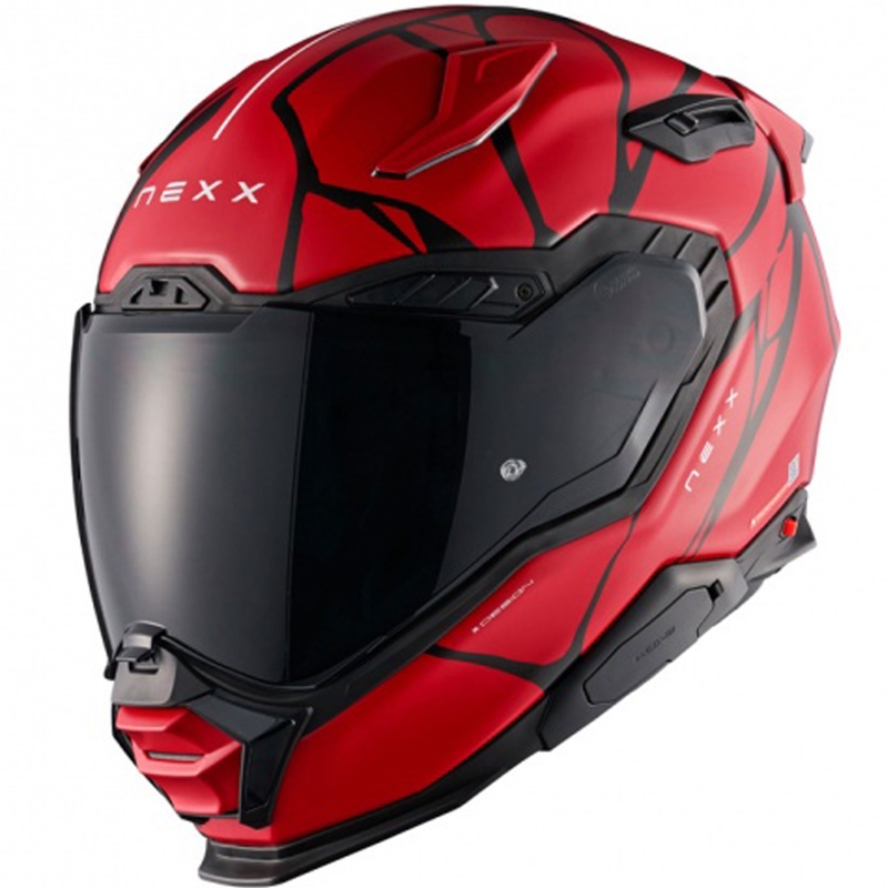 Casco integral de moto Nexx X.WST3 B-Side rojo-negro