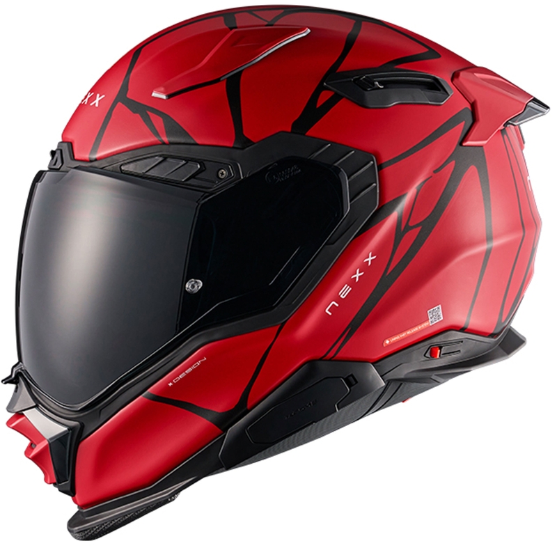 Casco integral de moto Nexx X.WST3 B-Side rojo-negro