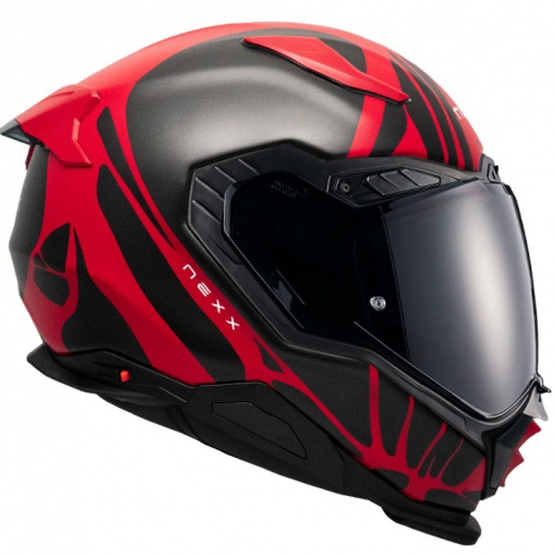 Casco integral de moto Nexx X.WST3 B-Side rojo-negro