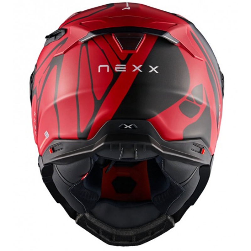 Casco integral de moto Nexx X.WST3 B-Side rojo-negro